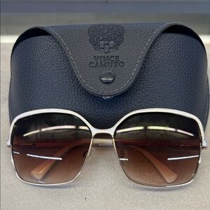 Vince Camuto Gold Frame Sunglasses with Brown Lenses